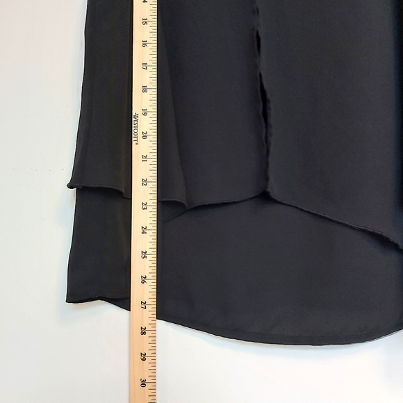 Ava & Viv blouse womens plus v-neck sheer elegant fly-away panels sleeveless - Picture 6 of 7